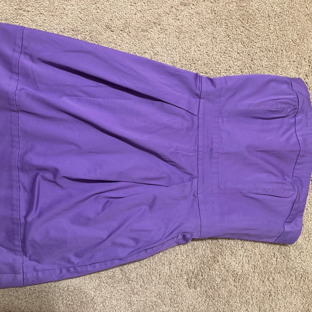 Purple Strapless Dress